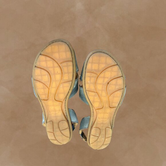 Børn “Trang” Navy Blue Distressed Leather Slingback Sandals — Women’s 9M 🌊👡 - Picture 2 of 4